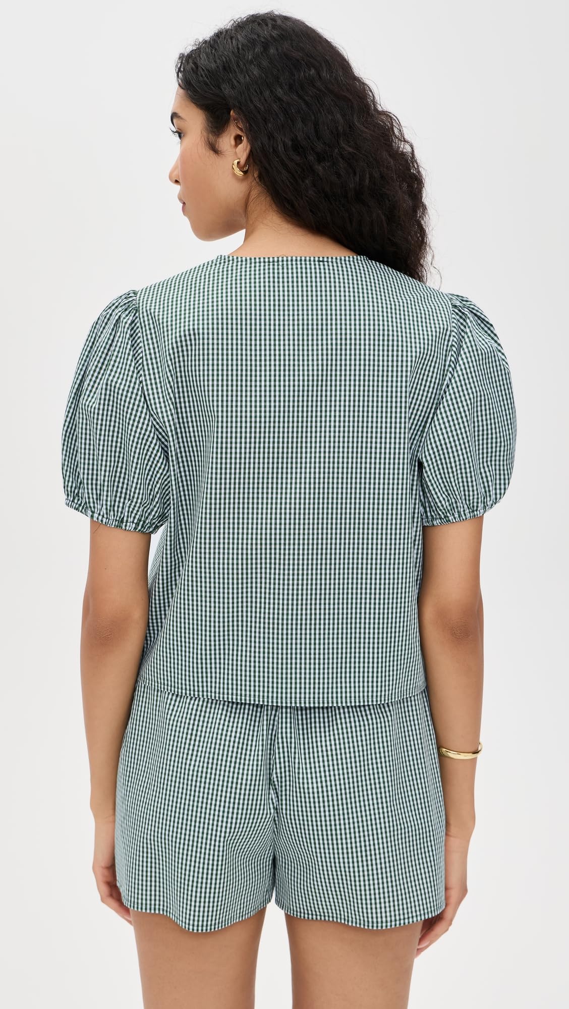 o.p.t Women's Wilder Set, Green Gingham, XS