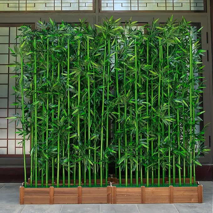 16-Pack 6ft Artificial Privacy Fence | Faux Plant with Realistic Silk Leaves for Indoor Decor & Outdoor Garden – UV-Protected, Waterproof Tall Screen Set