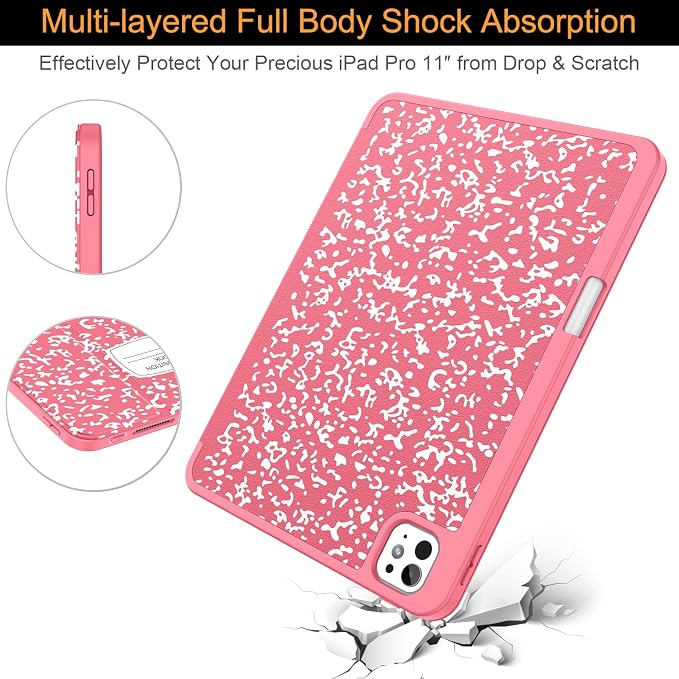 Soke Case for iPad Pro 11 Inch (M5 2025/M4 2024) - Book Black | Built-in Apple Pencil Slot Auto Sleep/Wake Lightweight Protective Cover