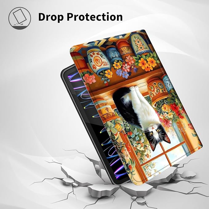 Case for Kindle Paperwhite 12th Generation 7 &amp Kindle ColorSoft Signature Edition – PU Leather with Auto Sleep/Wake Slim Lightweight Protective Cover – Beach Sunset Palms