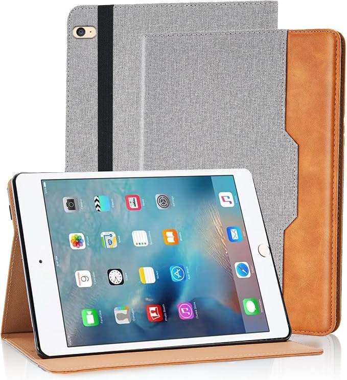 Case for iPad 5th / 6th Generation (2018/2017) iPad 9.7 Inch iPad Air 2 / iPad Air Multi-Angle Viewing Stand with Hand Strap Auto Wake SleepBlack
