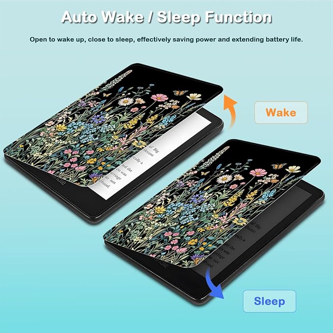 for 6 Kindle 2024 and 2022 (11th Generation) Case Slim Lightweight Smart Cover Case with Auto-Wake/Sleep for Kindle 2024Bald Eagle Flag