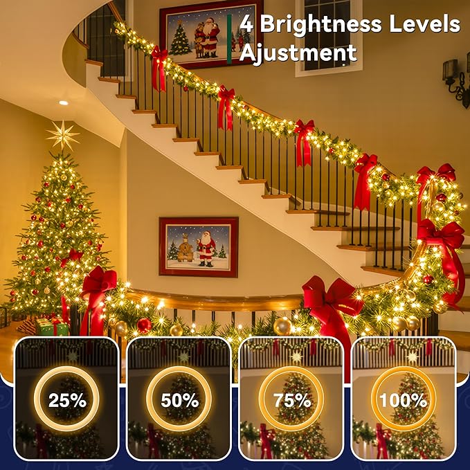 Outdoor Christmas Lights, 400LEDs 131FT Christmas Tree String Lights, IP67 Waterproof 11 Modes Warm and Multicolor Holiday Lights with Remote for House Yard Xmas Decorations