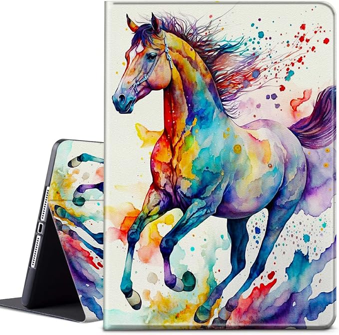 Case for Samsung Galaxy Tab A9 Plus 2023/A11 Plus 2025 11 inch Lightweight Protective PU Leather Smart Stand Cover with Auto Wake Sleep Tablet Case Cover - American Flag &amp Fish