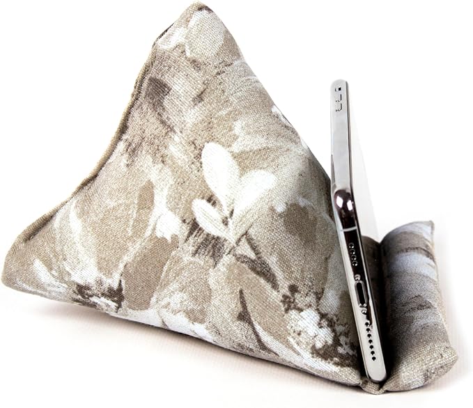 Handmade Phone Pillow Holder - The Wedge Mobile Device Stand - Fabric Phone Stand for All iPhones All Smartphones! 7 x 6.1 x 5.5 Inches (ABC)