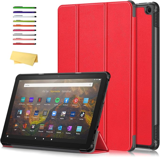 Slim Case for Amazon Fire Max 11 Tablet (13th Generation 2023 Release) Trifold Lightweight Hard Shell PU Leather Stand Folio Protective Cover with Auto Wake/Sleep Colored Graffiti Doodle