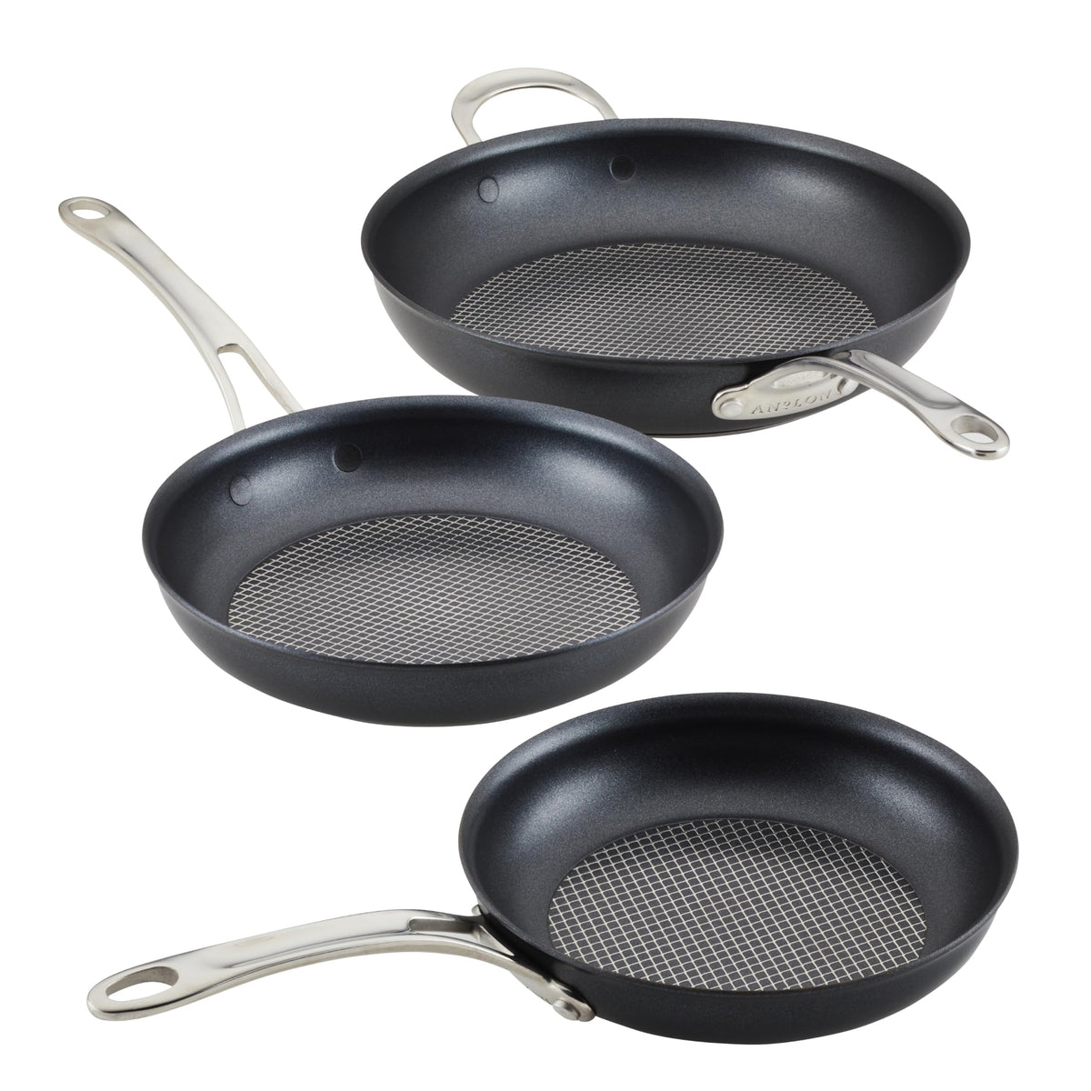 Anolon X Hybrid Nonstick Induction Saute Pan With Lid, 3.5 Quart - Charcoal Gray