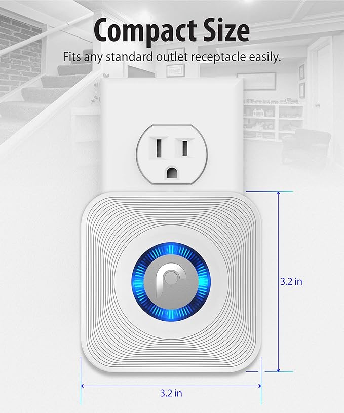 Fosmon WaveLink Door Chime Driveway Alarm Guard Wireless Motion Sensor (500 Feet, 58 Tunes, 5 Volume Levels, LED Indicators) Motion Detector Home/Business/Store Entrance Alert (1 Receiver + 1 Sensor)