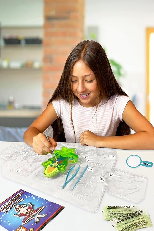 Dissect-It Kit for Kids, Simulated Synthetic Lab Dissection Toy, Frog Super Lab STEM Toys for Animal Science, Biology, and Anatomy