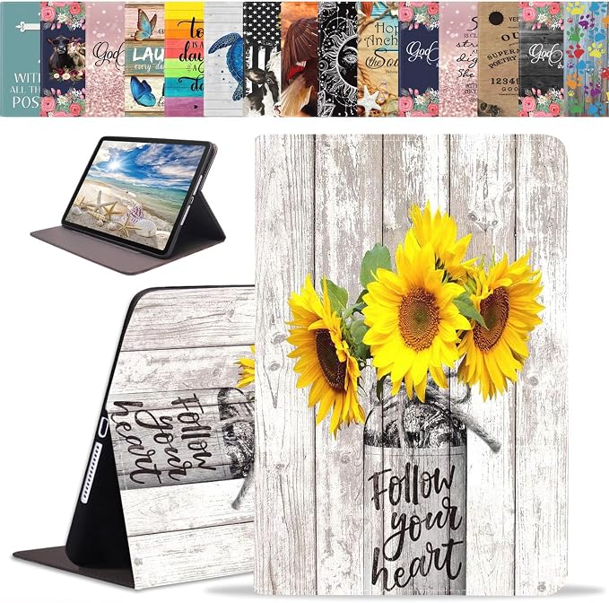 Case for iPad (A16) 11th Generation 11 Inch 2025 iPad 10th Generation 10.9 Inch 2022 Slim PU Leather Folio Smart Cover with Stand &amp Auto Wake/Sleep Bible Verse Psalm 46:10