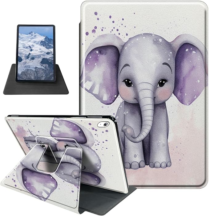 Astronaut Mushrooms Pattern Case for iPad 10.2 iPad 9th Generation 2021/ iPad 8th Generation 2020/ iPad 7th Generation 2019360 Degree Rotating Stand Protective Cover with Auto Sleep/Wake