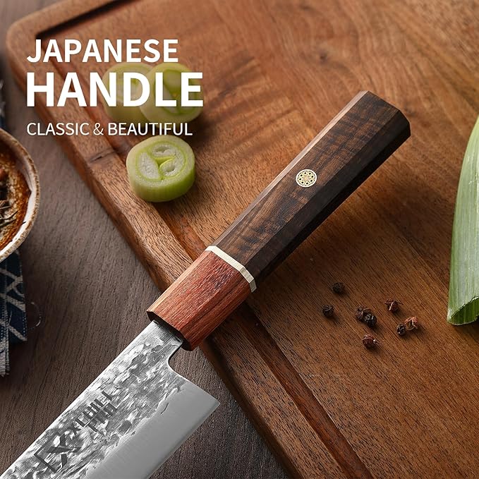 Japanese Knife Set with Bag, Hand Forged High Carbon Steel Chef Knives