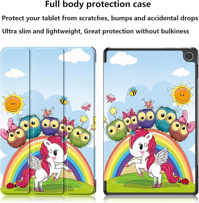 Slim Case for Amazon Fire Max 11 Tablet (13th Generation 2023 Release) Trifold Lightweight Hard Shell PU Leather Stand Folio Protective Cover with Auto Wake/Sleep Colored Graffiti Doodle