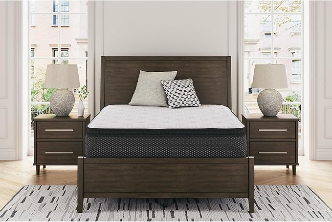 Signature Design by Ashley Limited Edition Pillow Top 13 " Pillow Top Hybrid Mattress with Gel Memory Foam and Edge Support for Cool Sleep and Pressure Relief, King, Fiberglass Free, Mattress In A Box
