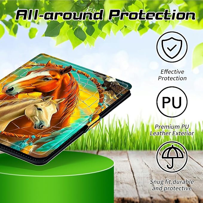 for Walmart Onn 10.1 2024 Onn 10.1 Gen 4 Universal Tablet Case 360 Degree Rotating Kickstand Protective Stand Case with Multiple Viewing PU Leather Shell Case Black Book Cat