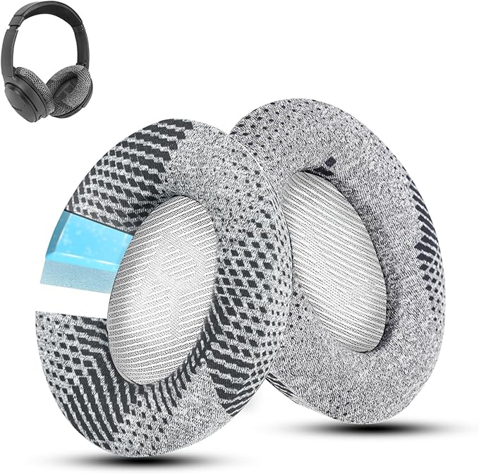 Cooling-Gel QuietComfort 35 / QC35 ii Replacement Ear Pads for Bose Headphones, Also Fit for Bose QC45 QC35 QC25 QC2 QC15/ Around-Ear 2 AE2i AE2w/ SoundTrue & SoundLink Series, White