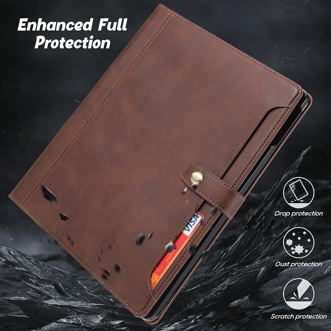 Flip Case for Apple iPad 10.2 9th 8th 7th Generation 2021/2020/2019 Pencil Holder Smart Cover Auto Sleep Wake Protective Documents Pocket Stand Snap Closure Case for iPad 10.2 Inch Black
