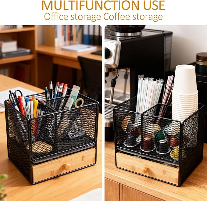 Kitchen Utensil Holder Countertop,Extra Large Utensil Organizer with Drawer