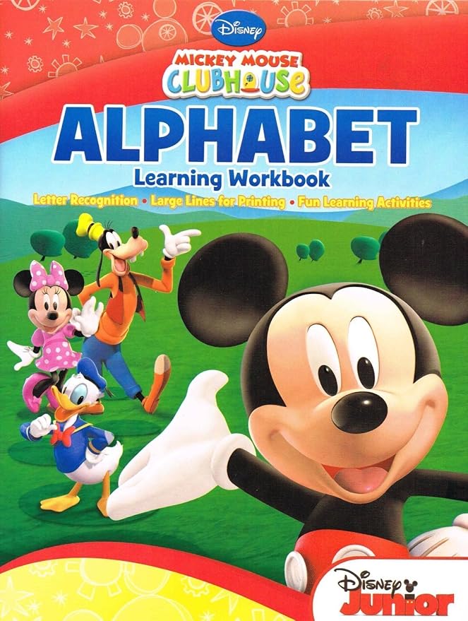 Mickey Mouse Clubhouse Workbook and Flashcard Learning Bundle (Set of 2) includes (1) Alphabet Learning Workbook + (1) Numbers and Counting Learning Workbook