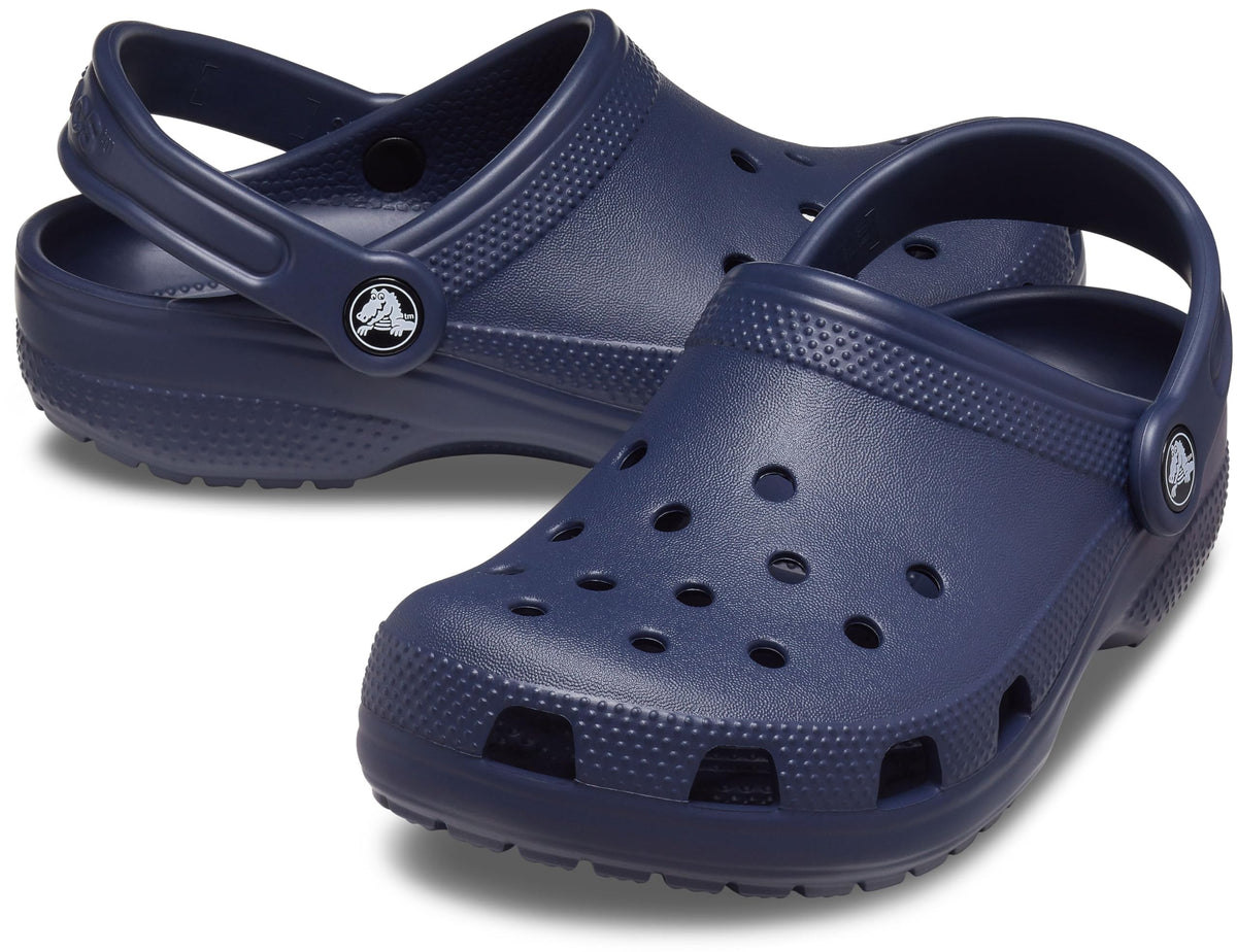 Crocs Unisex-Child Classic Clogs, Navy, 3 Little Kid