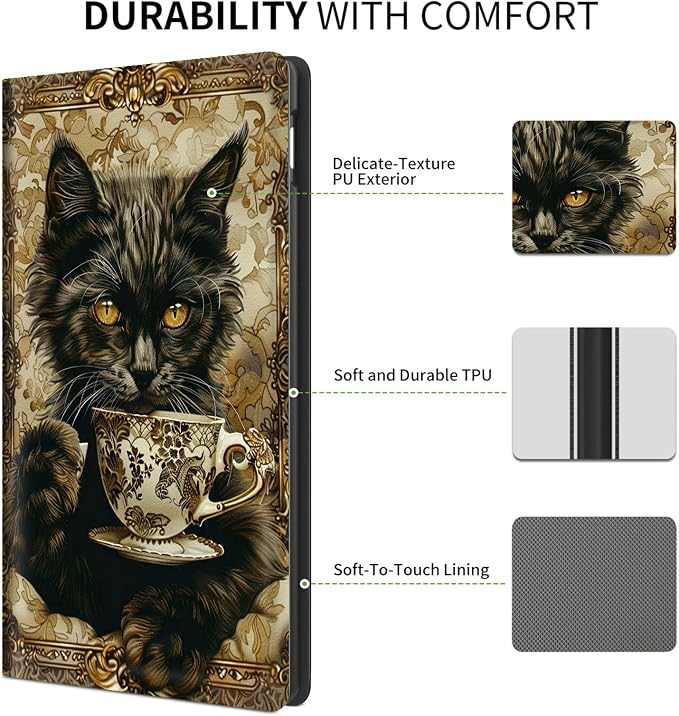 FUYOCWE for iPad Pro 13 Inch Case (M47th Generation2024 Model A2925A2926A3007)PU Leather Slim Folding Stand Case for iPad 13 7th GenAuto Sleep Wake Cover -A Dream Catcher Wolf