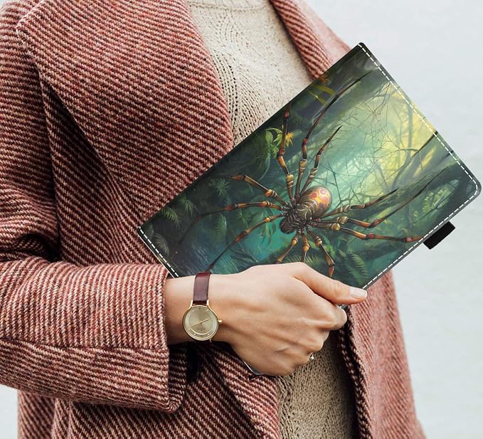 Case for Amazon Fire HD 8/HD 8 Plus Tablet (8 12th/10th Generation 2024/2022/2020 Release) Slim PU Leather Stand Folio Cover with Auto Wake Sleep African Woman Wolf