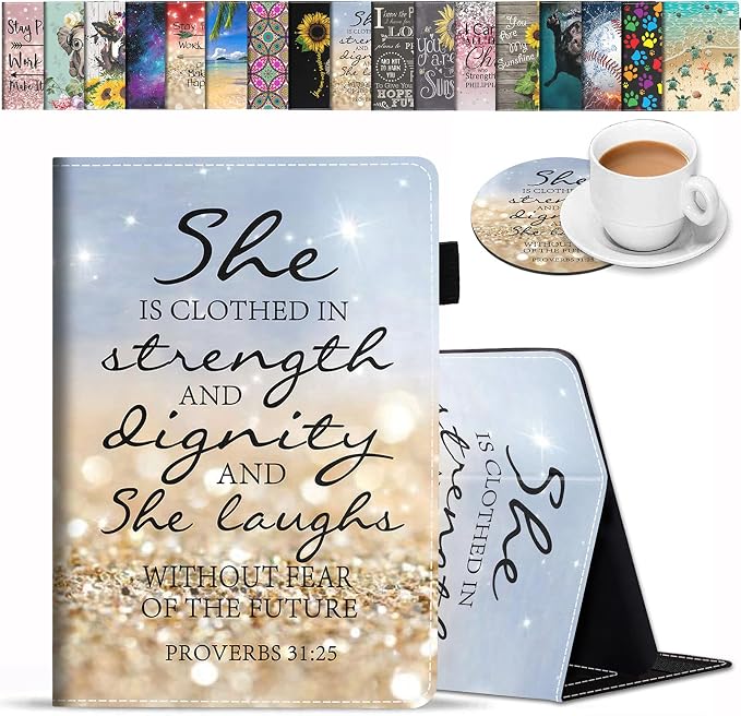 Case for All-New Amazon Kindle Fire HD 8/Fire HD 8 Plus Tablet (12th/10th Generation 2022/2020 Release) - Premium PU Leather Cover with Auto Sleep Wake Bible Verse Jeremiah 29:11