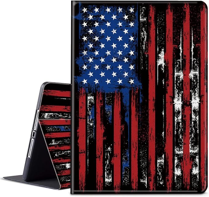 for Samsung Galaxy Tab S6 Lite Case 2022/2020 Release with Adjustable Stand &amp Auto Wake/Sleep Feature Smart Protect Cover Case for Samsung Tab S6 Lite 10.4 inch - American Flag