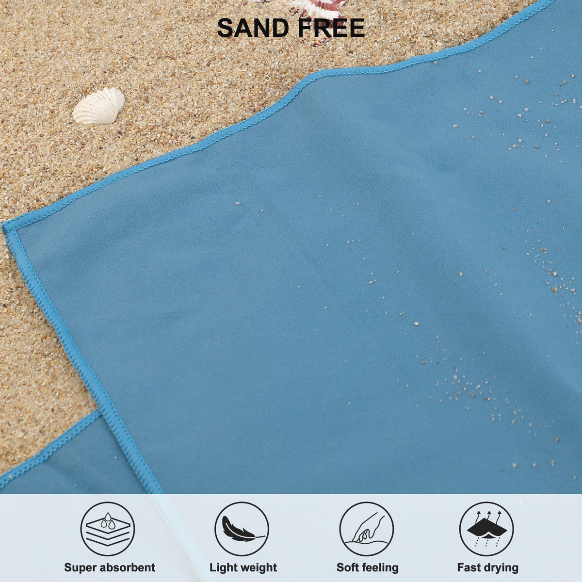 Rainleaf Microfiber Towel Perfect Travel & Gym & Camping Towel. Quick Dry - Super Absorbent - Ultra Compact - Lightweight. Suitable for Trip, Beach, Shower, Backpacking, Pool