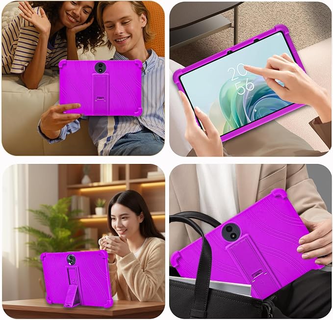 ATOOZ for TCL NXTPAPER 11/Tab 11 Gen 2 Tablet Case 11 inchBlack | Soft Silicone Shockproof Protective Cover Case for TCL Tab 11 Gen 2 Tablet with PC Stand