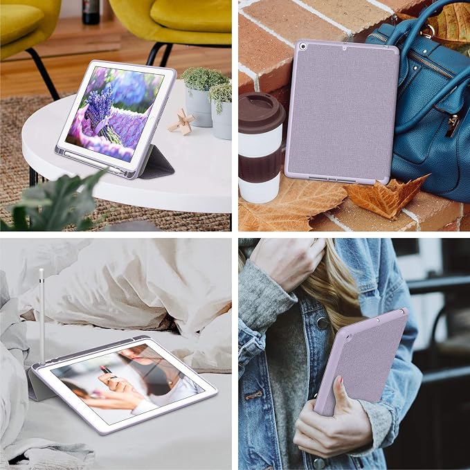 Soke Case Fits for iPad 6th/5th Generation with Pencil Holder - [Full Body Protection + Auto Wake/Sleep] Shockproof Soft TPU Back Cover for Apple iPad 9.7 inch 2018/2017 Black