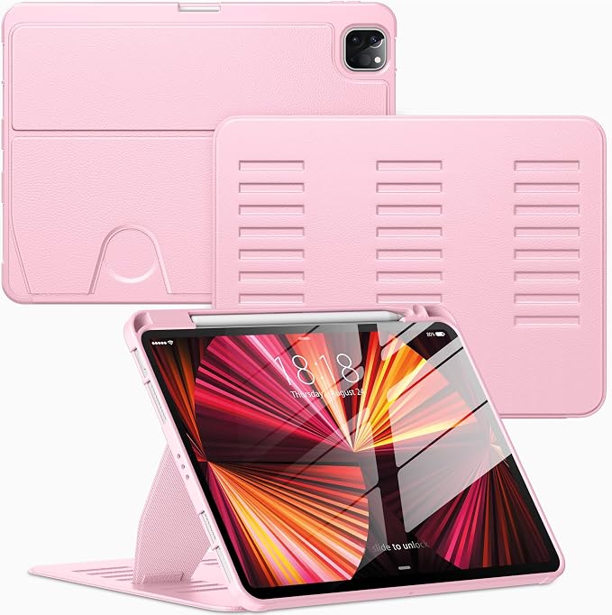 VIKESI Case for iPad Pro 11 inch (M5/M4) 2025/2024Multiple Angles Magnetic Stand CoverShockproof BackPencil Holderand Auto Sleep/WakeBlack
