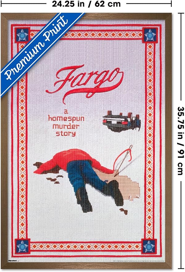 Fargo (1996) - One Sheet Wall Poster, 34L" x 22.4W", Bronze Framed Version