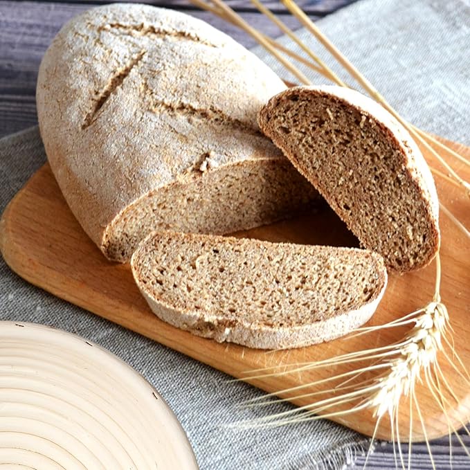 Ineyger Proofing Basket - 9 inch Banneton Bread Proofing Baskets Set of 2 Banneton Basket Sourdough Proofing Bowls with Liners for Professional & Home Artisan Sourdough Bread Baking Supplies