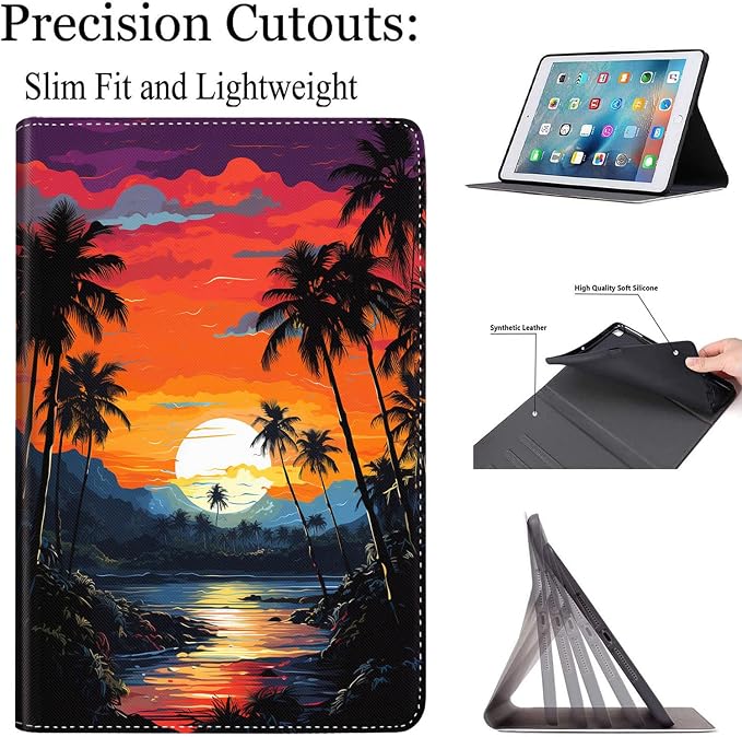 Case for Galaxy Tab A9 Plus ， Auto Sleep/Wake Multi-Angle Viewing Slim Folio Stand Cover for Samsung Galaxy Tab A9+/A9 Plus 11 Inch 2023 (SM-X210/X216/X218) Magic Mushrooms Fungus