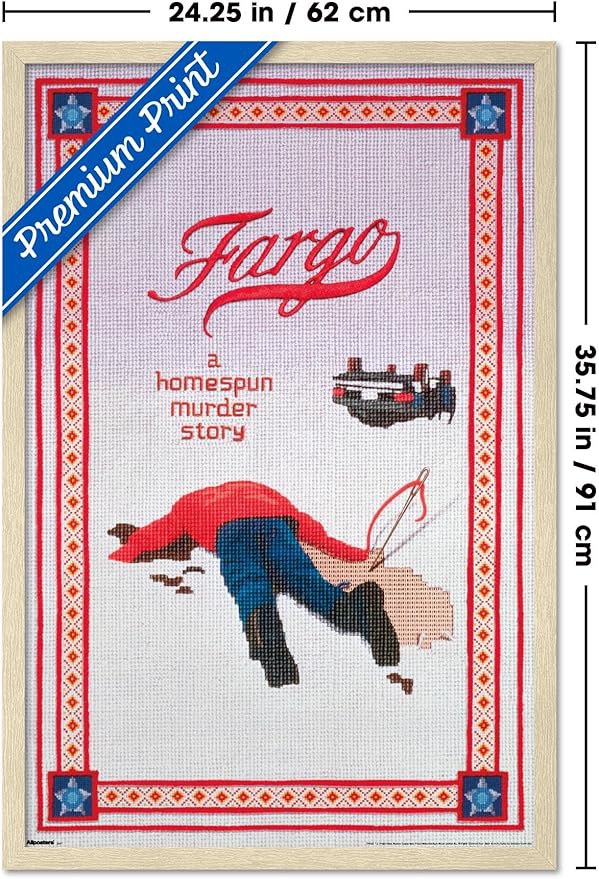 Fargo (1996) - One Sheet Wall Poster, 34L" x 22.4W", Blonde Framed Version
