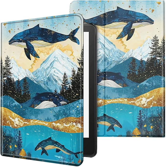 Case for All-New Kindle Paperwhite 12th Generation 7 inch 2024 &amp Kindle Colorsoft Signature Edition 2024 Lightweight Protective PU Leather Smart Stand Cover with Auto Wake Sleep - a Beautiful Gala