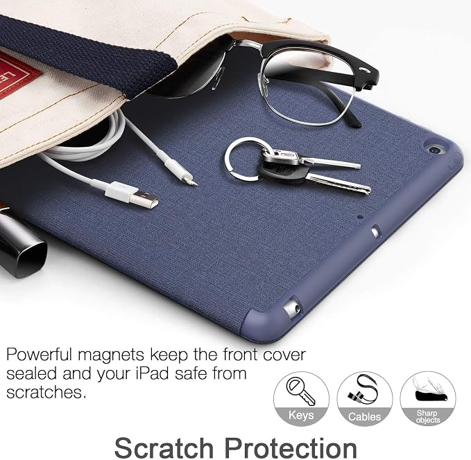 Soke Case Fits for iPad 6th/5th Generation with Pencil Holder - [Full Body Protection + Auto Wake/Sleep] Shockproof Soft TPU Back Cover for Apple iPad 9.7 inch 2018/2017 Black