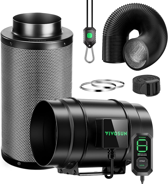 VIVOSUN Smart Air Filtration G8 Kit 8", AeroZesh G8 Inline Duct Fan