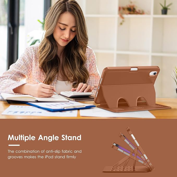 VIKESI Case for iPad mini 7 (A17 Pro) and iPad mini 6Multiple Angles Magnetic Stand CoverShockproof Soft BackPencil Holderand Auto Sleep/WakeBlack