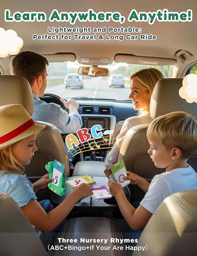 Talking Flash Cards for Toddlers with 510 Sight Words, Dinosaur Shaped Pocket Speech English Learning Toys Easter Gifts for Kids, Educational & Autism Toys for Speech Therapy