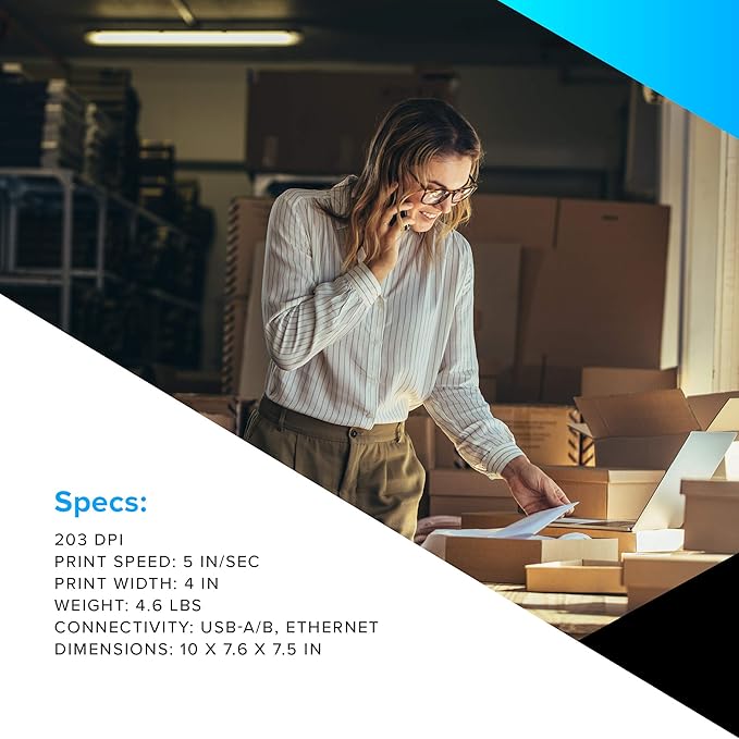 Zebra - GK420t Thermal Transfer Desktop Printer for Labels, Receipts, Barcodes, Tags, and Wrist Bands - Print Width of 4 in - USB, Serial, and Parallel Connectivity (Renewed)