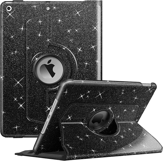 Fintie 360° Rotating Case for iPad 9th / 8th / 7th Generation 10.2 Inch | Swivel Stand Portrait &amp Landscape Viewing Shockproof Cover with Pencil Holder Auto Wake/Sleep Aqua Wave