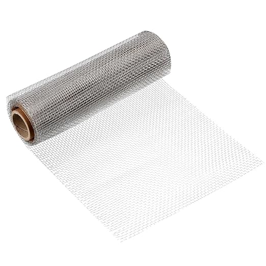 uxcell 8 Mesh 118" x 10" Woven Wire Mesh, 316 Stainless Steel Air Vent Filter