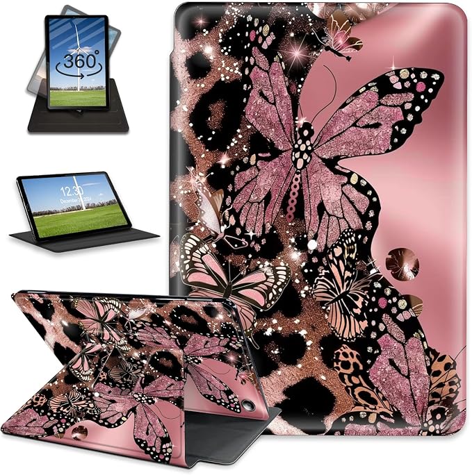 for Amazon Fire Max 11 2023 Release Table Case 11'' Rotating Auto Wake Sleep Leather Table Case for Amazon Fire Max 11 2023 Release Stand Bird Flowers Design for Woman Man
