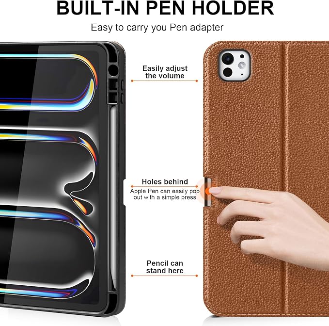iPad Pro 11 Inch Case Black | 4th/3rd/2nd/1st Gen (2022-2018) Folio Cover Multi-Angle Stand Apple Pencil Holder Auto Sleep/Wake