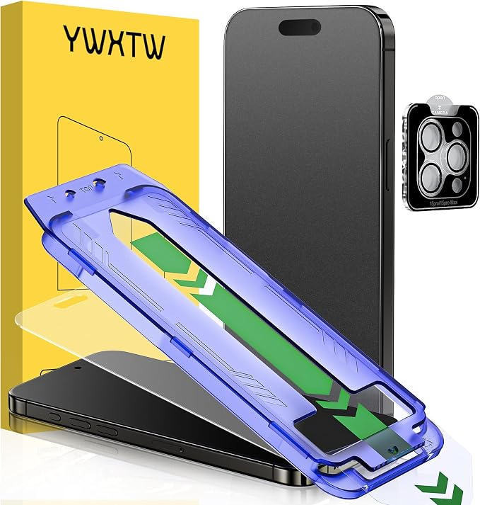 YWXTW 2 Pack Matte Screen Protector for iPhone 14 Pro Max 6.9 Inch + 1 Set Camera Lens Protector Anti Glare Anti Fingerprint 14 Pro Max Glass Screen Protector Bubble Free Smooth as Silk