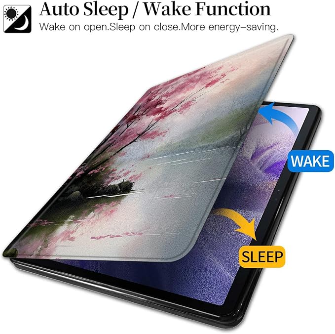 American Flag Deer Pattern Case for All-New Amazon Kindle Fire 7 Inch Tablet (9th/7th/5th Generation 2019/2017/2015 Release)360 Degree Rotating Stand Protective Cover with Auto Sleep/Wake