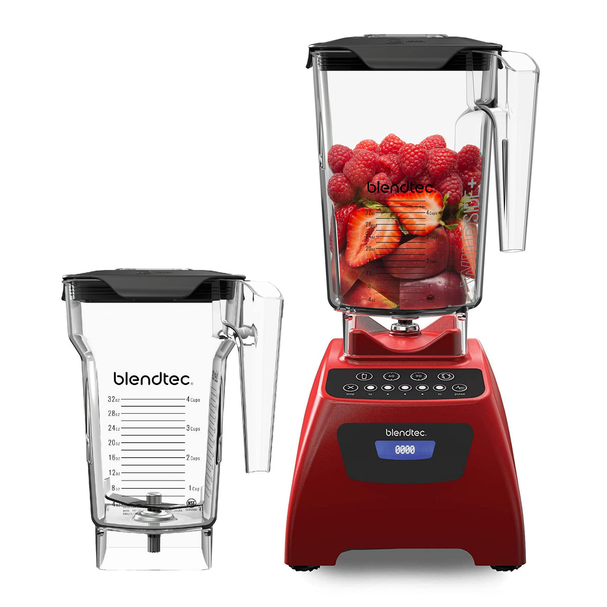 Blendtec Classic 575 Blender (Red), 90oz* WildSide+ & 75oz* FourSide Jars