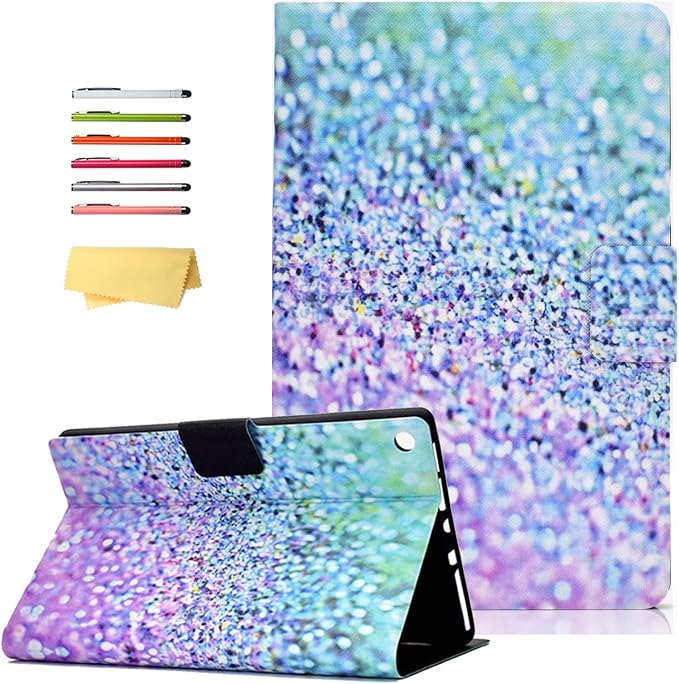Kindle Fire HD 8 Tablet Case (8th/7th/6th Generation)Smart Stand Synthetic Leather Cover with Auto Wake/Sleep [Card &amp Pencil Holder] for 8 Amazon Fire HD 8 (2018/2017/2016) Blue Sea Beach
